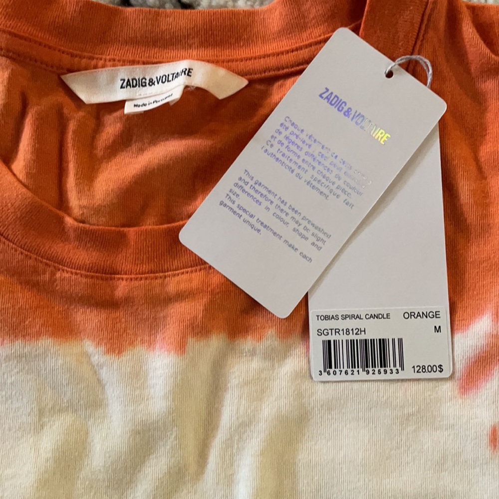 zadig and voltaire tie dye skull tee shirt - Picture 4 of 7